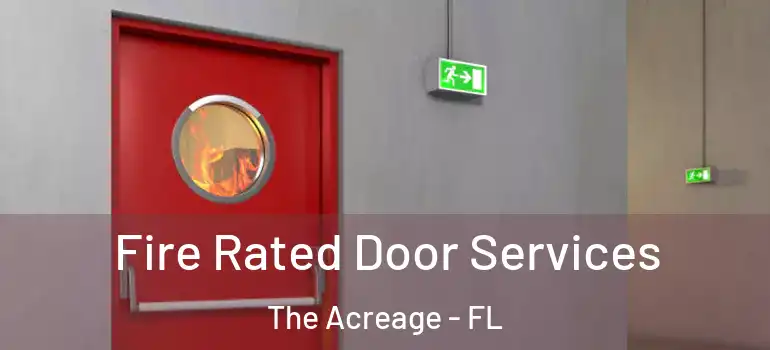 Fire Rated Door Services The Acreage - FL