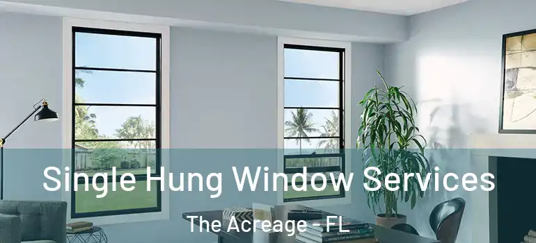 Single Hung Window Services The Acreage - FL