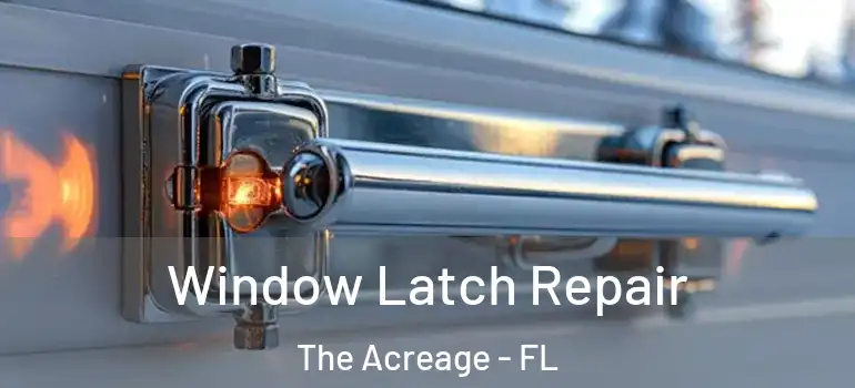 Window Latch Repair The Acreage - FL